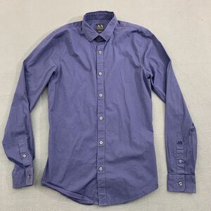 AX Armani Exchange Button Up Shirt Mens Small Super Slim Stretch Long Sleeve